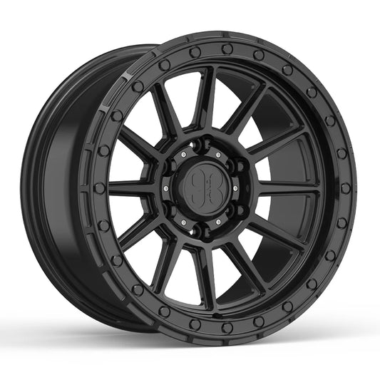 9&3 Wheels FR-11 | 6061-T6 Forged | Simulated Beadlock | Black