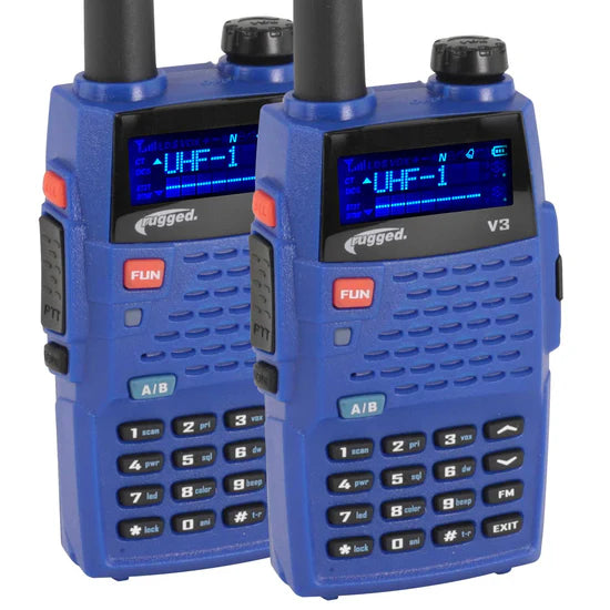 Rugged Radios 2 PACK - Rugged V3 - Business Band Two Way Handheld Radio - Analog Only