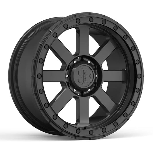 9&3 Wheels FR-08 | 6061-T6 Forged | Simulated Beadlock | Black