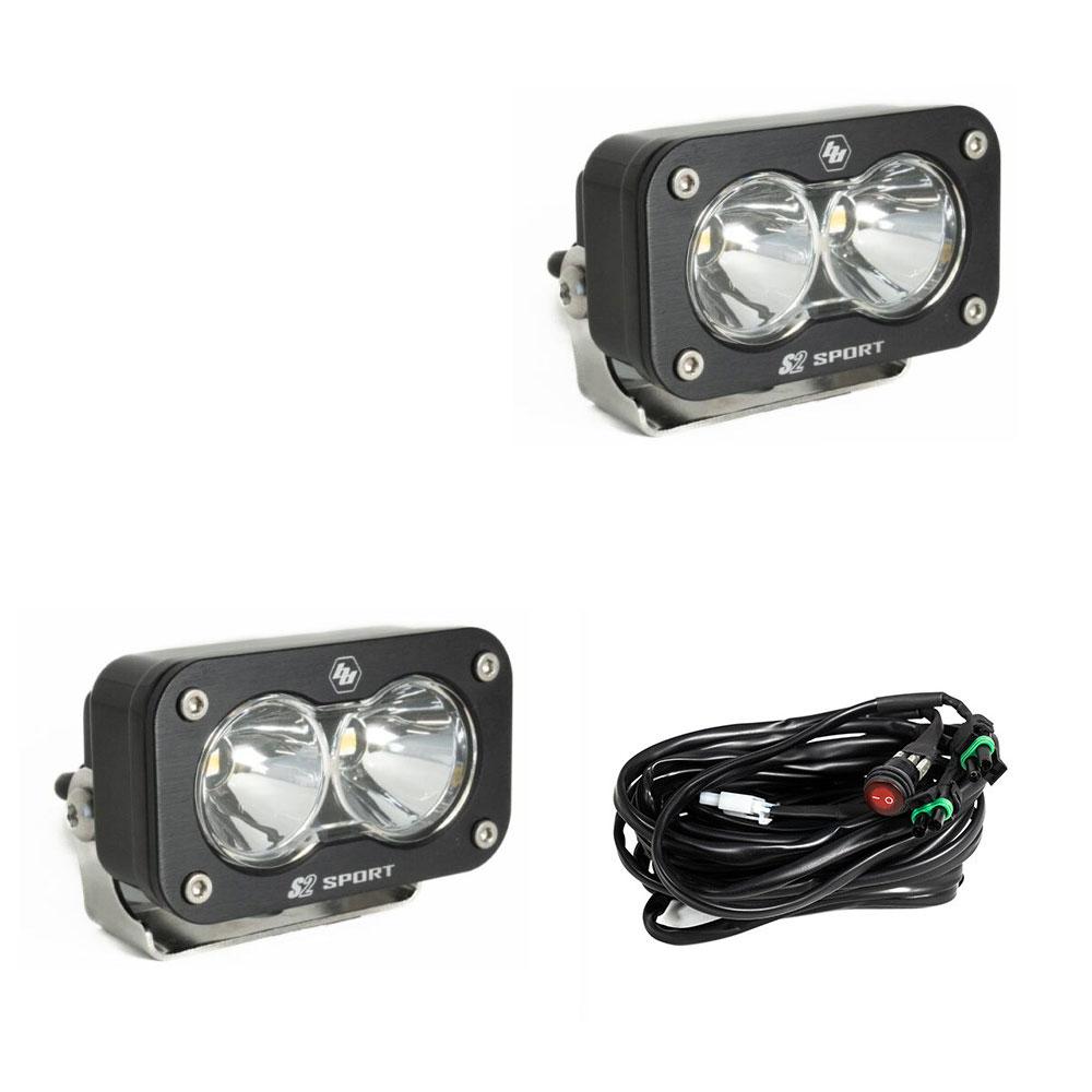 Baja Designs S2 Sport Black LED Auxiliary Light Pod Pair - Universal