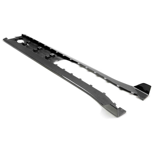 Anderson Composites Carbon fiber rocker panel splitters for 2020-2022 Ford Mustang Shelby GT500