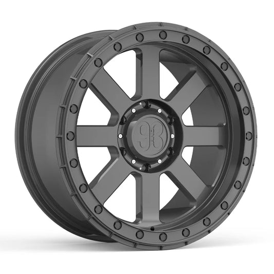 9&3 Wheels FR-08 | 6061-T6 Forged | Simulated Beadlock | Gunmetal