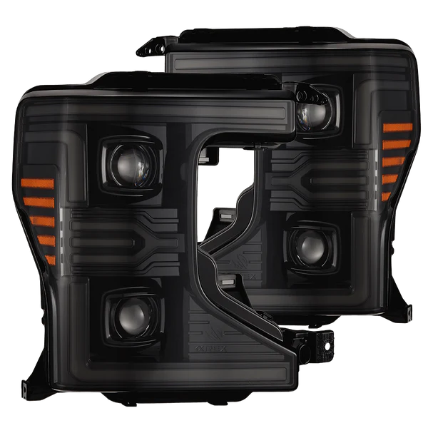 Alpharex 20-22 Ford Super Duty LUXX-Series LED Projector Headlights Alpha-Black