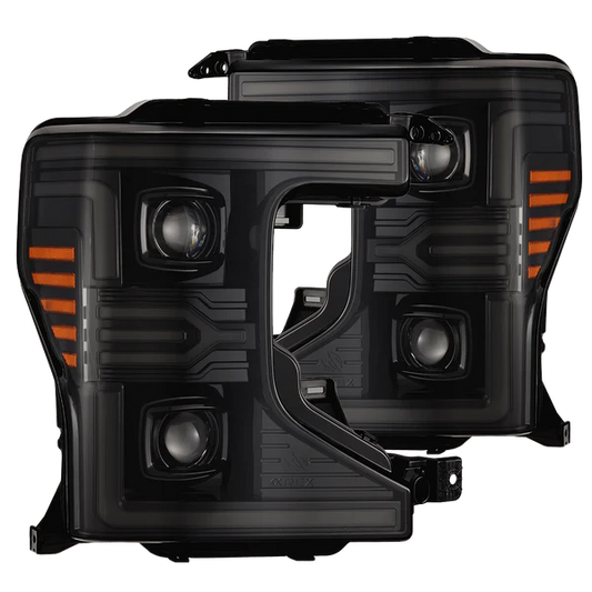 Alpharex 20-22 Ford Super Duty LUXX-Series LED Projector Headlights Alpha-Black