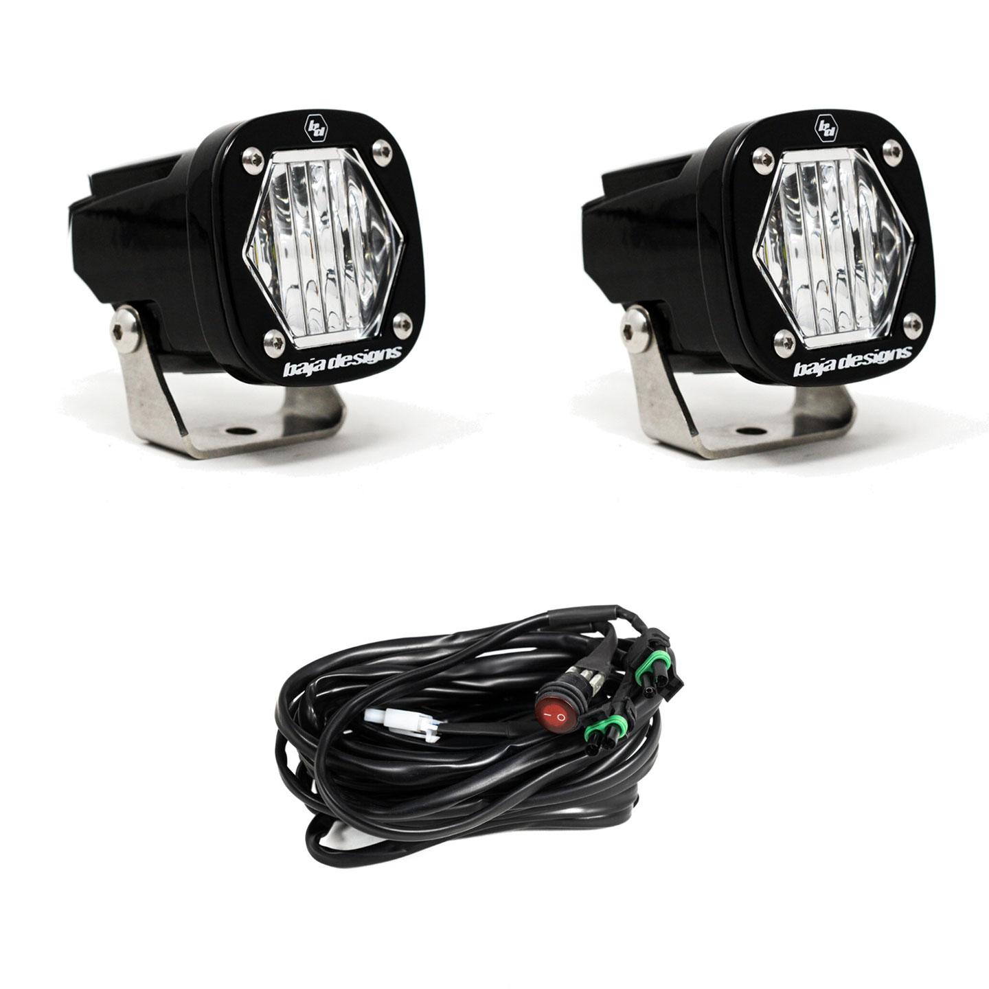 Baja Designs S1 LED Light w/ Mounting Bracket Pair