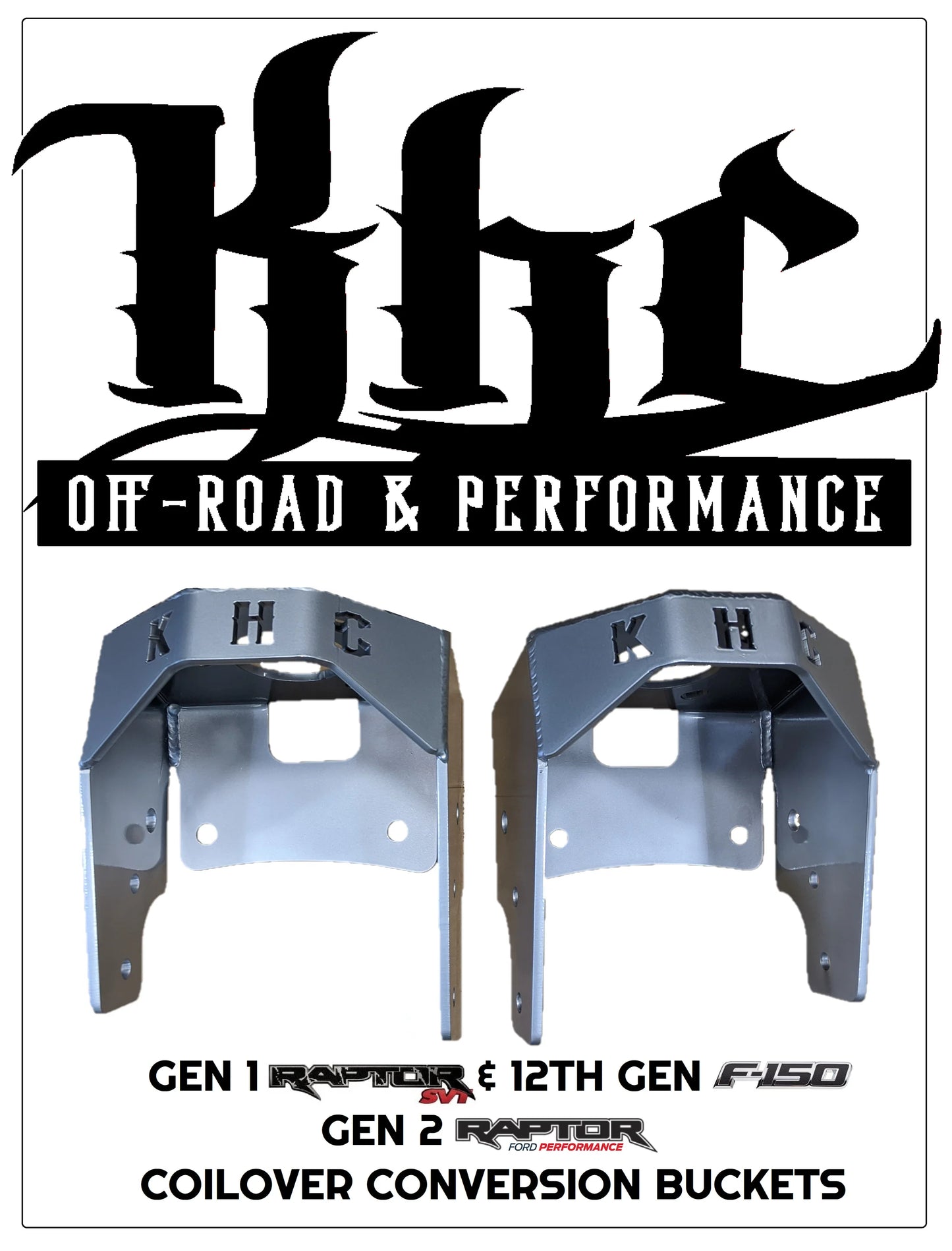 KRAZY HOUSE CUSTOMS Gen 1 Raptor/Gen 12 F150 (09'-14') → Gen 2 Raptor Coil Over Conversion Buckets