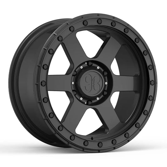9&3 Wheels FR-06 | 6061-T6 Forged | Simulated Beadlock | Black
