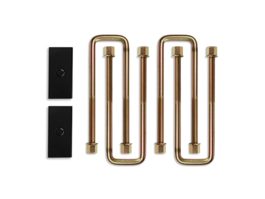 Cognito 1" Block and 16" U-bolt Kit (steel/straight) for 11-24 GM 2500HD and 3500HD 2WD/4WD trucks
