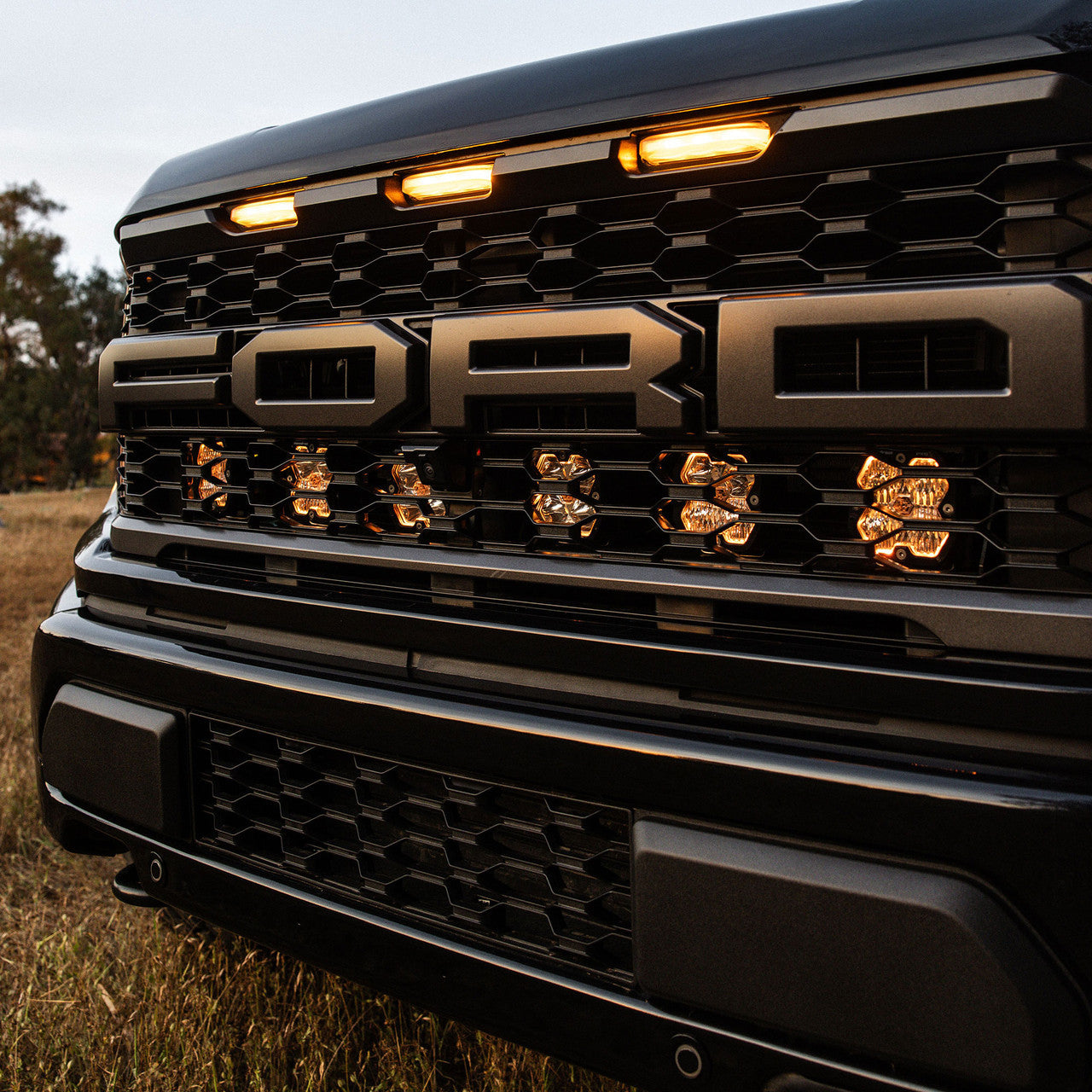 Baja Designs Squadron 2.0 Pro Behind The Grille Light Bar Kit - 2024-2026 Ford Raptor/R