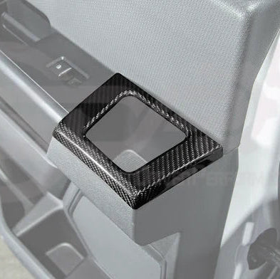 2021+ Ford Raptor Carbon Fiber Rear Door Cup Holder Panel