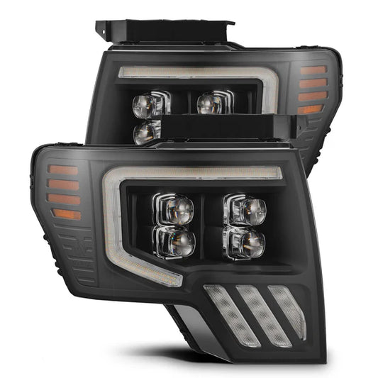 Alpharex 2010-2014 Ford Raptor MKII NOVA-Series LED Projector Headlights Black