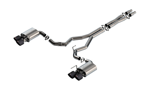 BORLA 2024-2025 Ford Mustang Dark Horse Cat-Back Exhaust System ATAK - Carbon Fiber Tips