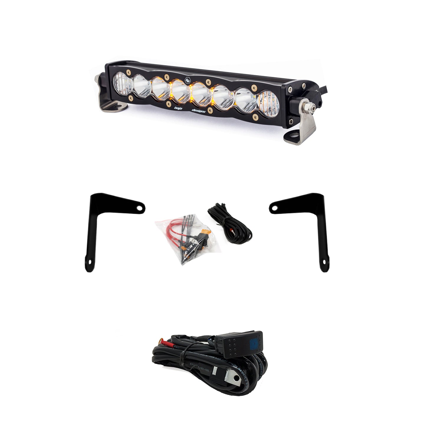 Baja Designs 2017-24 Maverick X3 Can-Am S8 10 Inch Shock Mount Light Bar Kit
