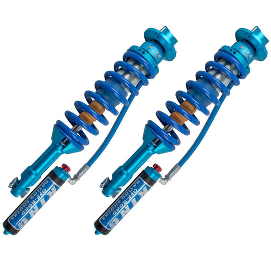 King Shocks 10-14 Ford Raptor Front 3.0 Coilover w/Adjuster (Pair) - Finned Reservoir