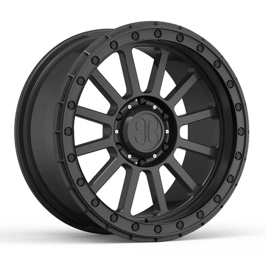9&3 Wheels FR-12 | 6061-T6 Forged | Simulated Beadlock | Black