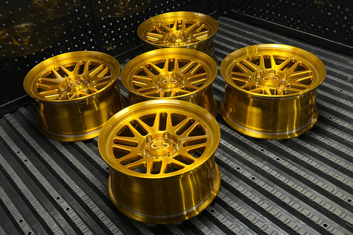 9&3 Wheels FRS-01 | 6061-T6 Forged | Smooth Lip | Brushed Gold