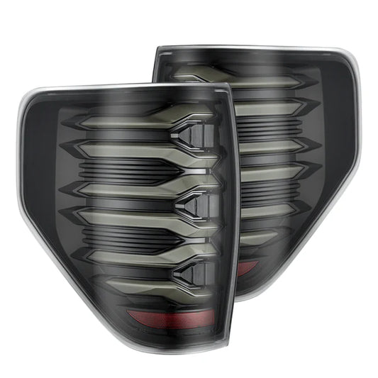 Alpharex 2010-2014 Ford Raptor LUXX-Series LED Tail Lights Alpha-Black