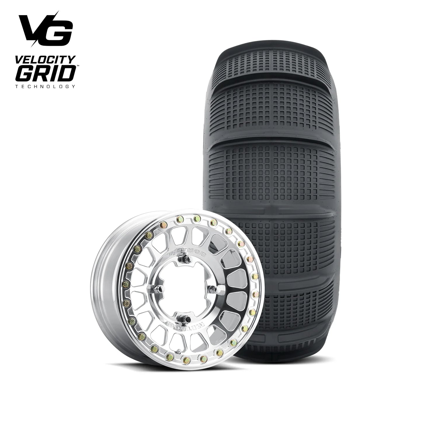 Rear 413 UTV Beadlock | Polished + Tensor SS 33" Tire