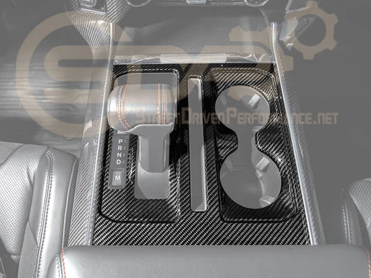 2021+ Ford Raptor/R Carbon Fiber Gear Shifter Panel Cover
