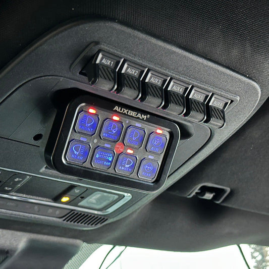 SwarfWorks AuxBeam 8-gang Switch Panel mount for '21+ Ford Raptor, '21+ F150, '23+ F250/F350 SuperDuty