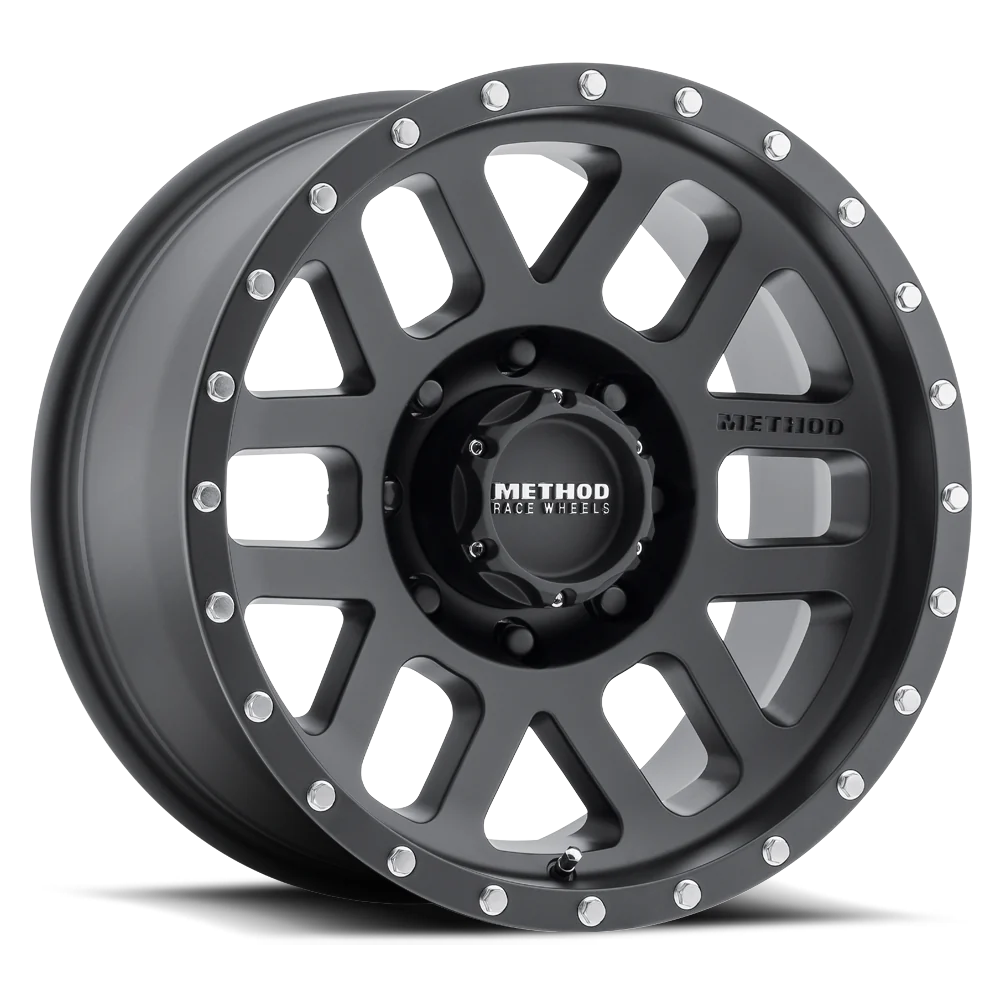 Method MR306 Mesh 17x8.5 0mm Offset 6x135 94mm CB Matte Black Wheel