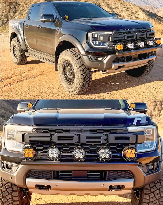 2024+ Ranger Raptor Front Light Mount Kit (for stock bumper)
