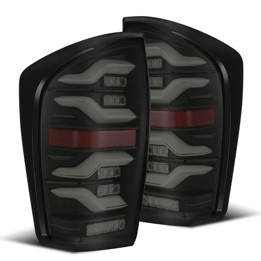 Alpharex 16-23 Toyota Tacoma LUXX-Series LED Tail Lights Black
