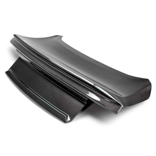 Anderson Composites Type-SA double sided carbon fiber decklid with integrated spoiler for 2015-2023 Ford Mustang