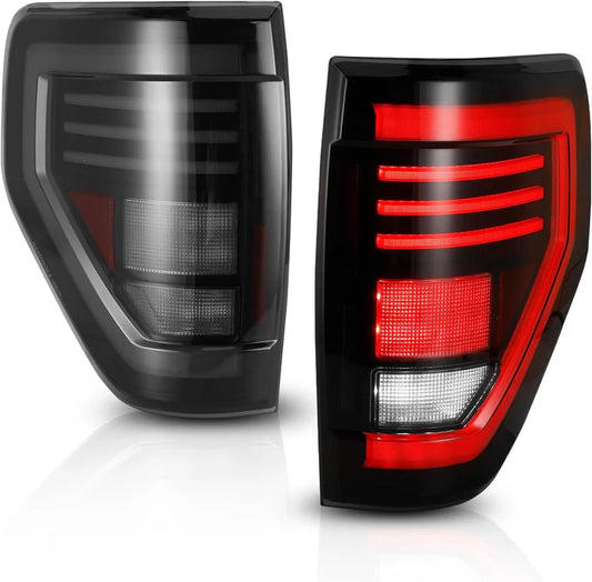 Winjet 20010-2014 Ford Raptor  Matte Black/ Smoke Tail Lights
