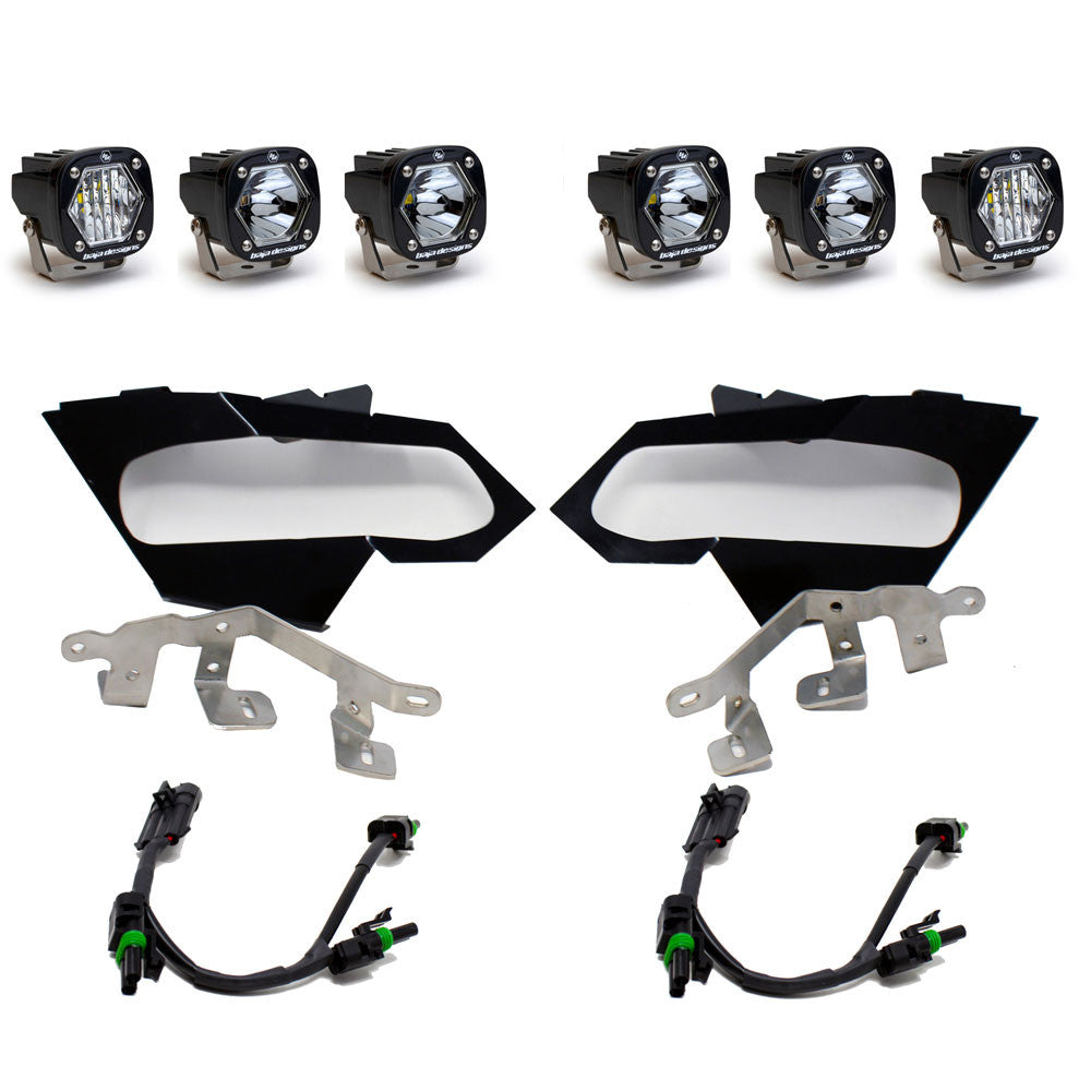 Baja Designs 2017-24 Maverick X3 Can-Am S1 Triple LED/Laser Headlight Kit