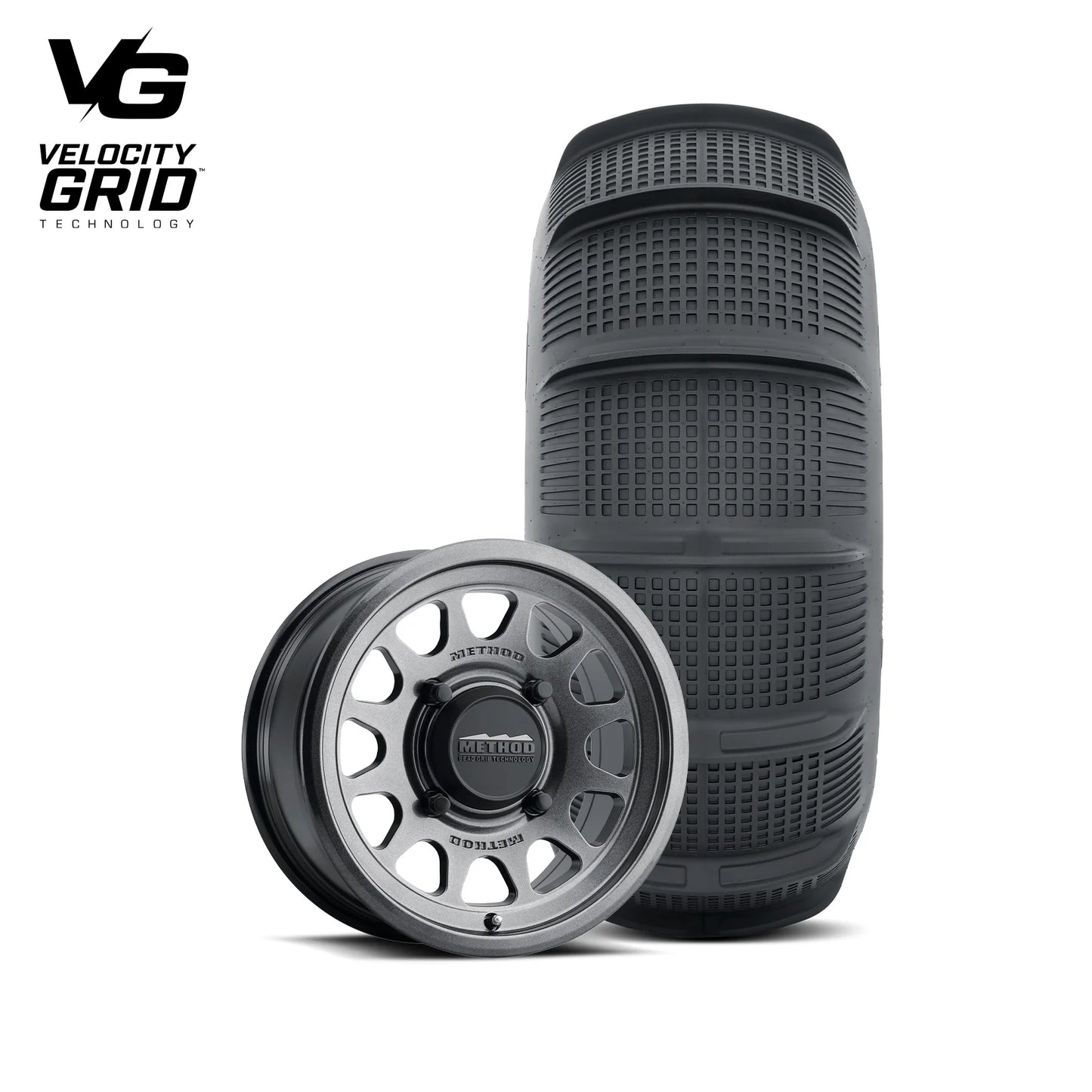 Rear Sand Tire Package 414 Bead Grip | Gloss Graphite + Tensor SS 33" Tire