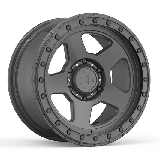 9&3 Wheels FR-05 | 6061-T6 Forged | Simulated Beadlock | Gunmetal