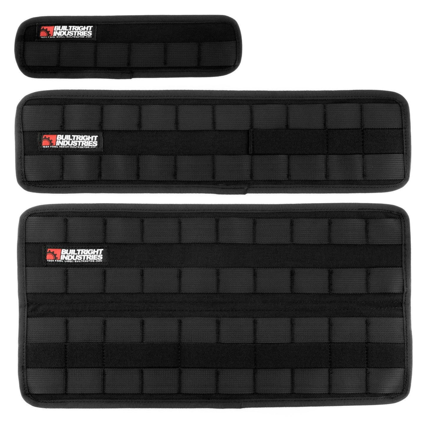 Builtright Industries Velcro Tech Panel - Black | 3pc+ Kit