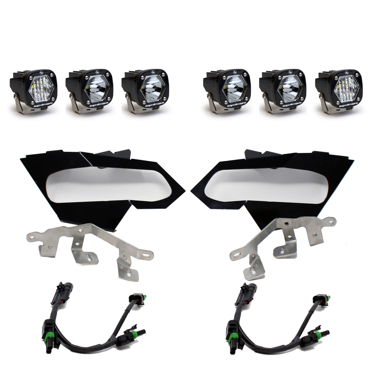 Baja Designs 2017-24 Maverick X3 Can-Am S1 Triple LED Headlight Kit