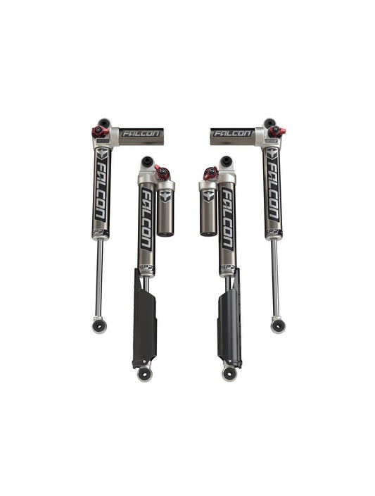 JL 4dr: Falcon SP2 3.3 Fast Adjust Piggyback Shock Kit (2–4.5” Lift)