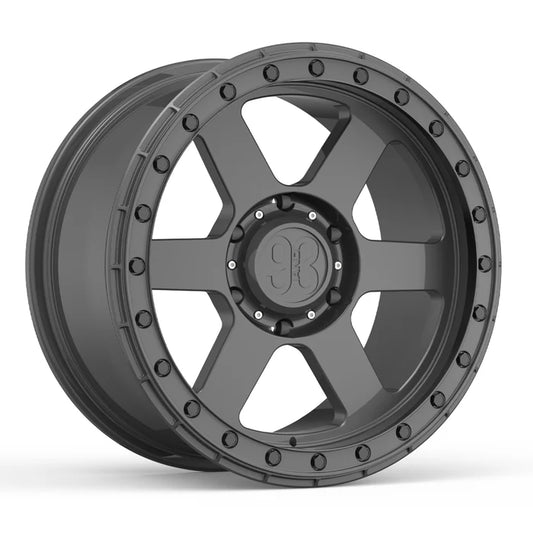 9&3 Wheels FR-06 | 6061-T6 Forged | Simulated Beadlock | Gunmetal