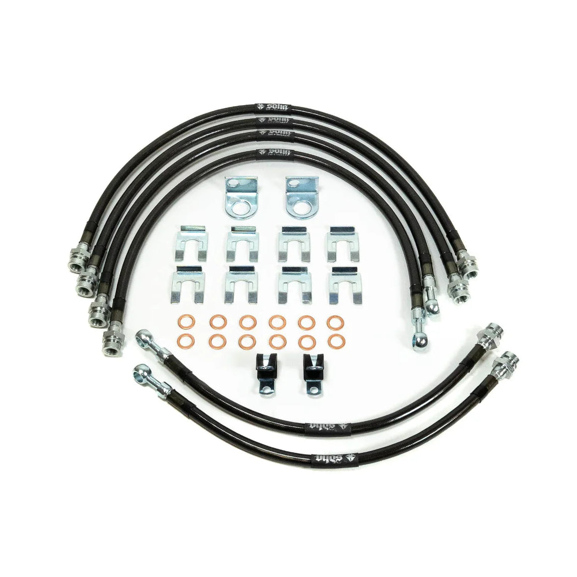 SDHQ 2010-2024 Ford Raptor Kevlar Braided Brake Line Kit