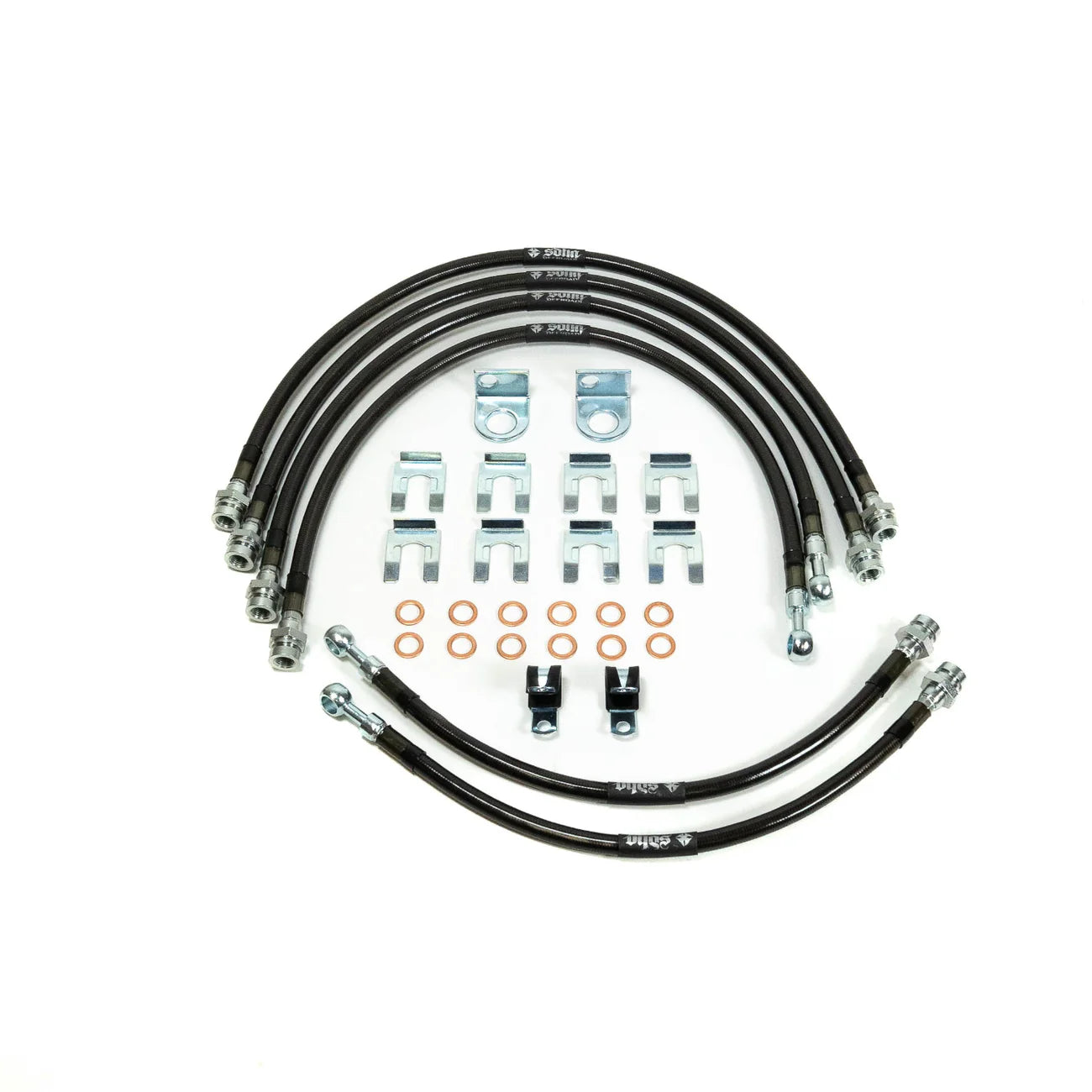 SDHQ 2010-2024 Ford Raptor Kevlar Braided Brake Line Kit