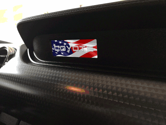 Aluminum Dash Plate [S18] Coyote Flag S1 (2018-2023 Mustang)