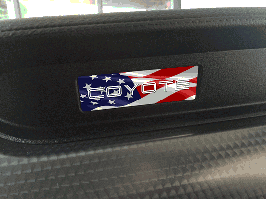 Aluminum Dash Plate [S18] Coyote Flag S1 (2018-2023 Mustang)
