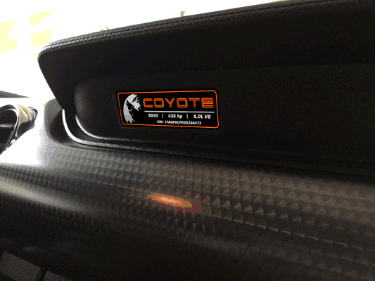 Aluminum Dash Plate [S5C] - Moon Coyote Custom (2015-2017 MUSTANG)