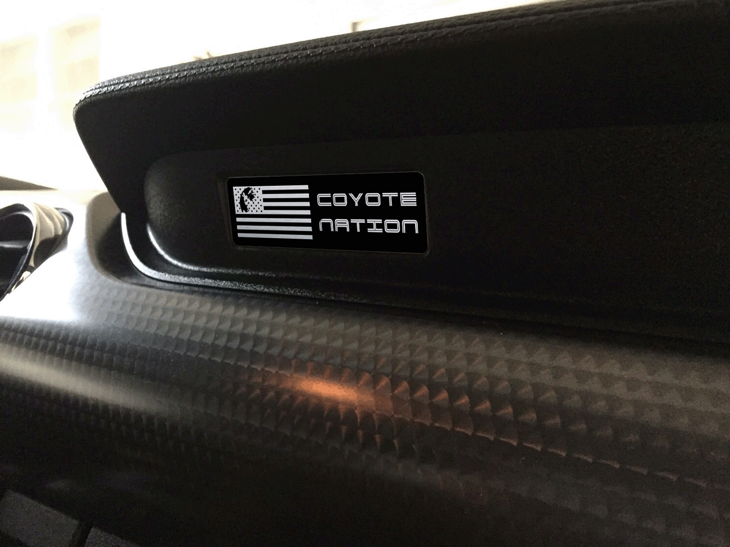 Aluminum Dash Plate [S2] Coyote Nation Black (2015-2017 Mustang)