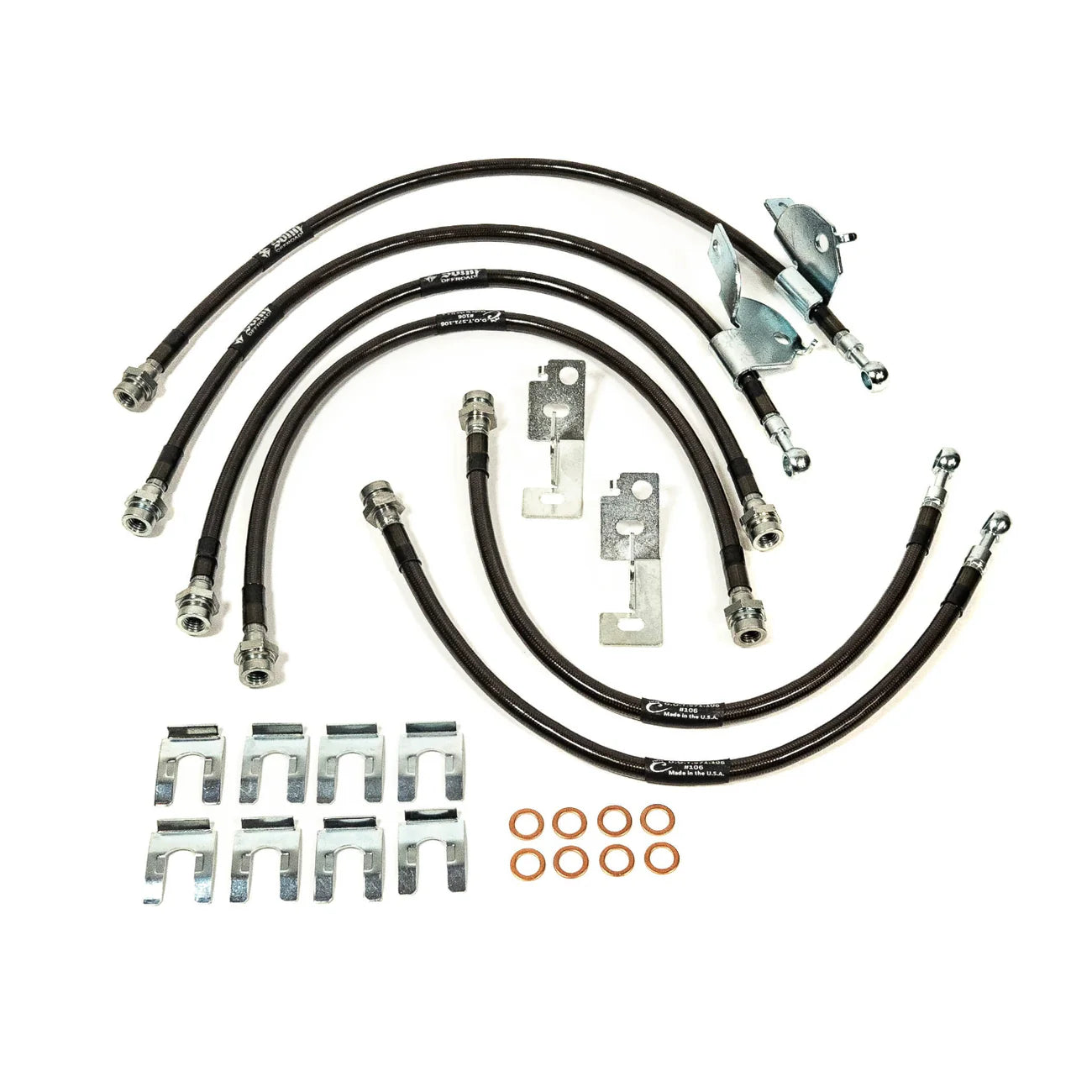 SDHQ 2010-2024 Ford Raptor Kevlar Braided Brake Line Kit