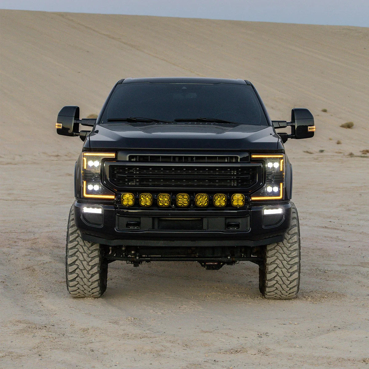 Alpharex 20-22 Ford Super Duty NOVA-Series LED Projector Headlights Alpha-Black