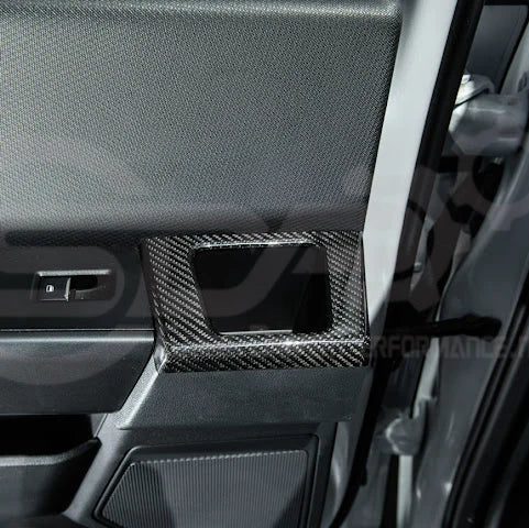 2021+ Ford Raptor Carbon Fiber Rear Door Cup Holder Panel