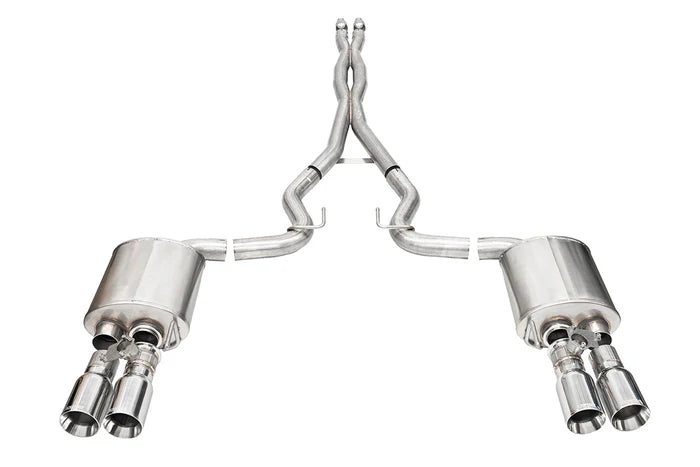 Corsa Xtreme Valved / 3.0 in Cat-Back 4.0 in Slash Tips | 2024 Mustang GT Coupe