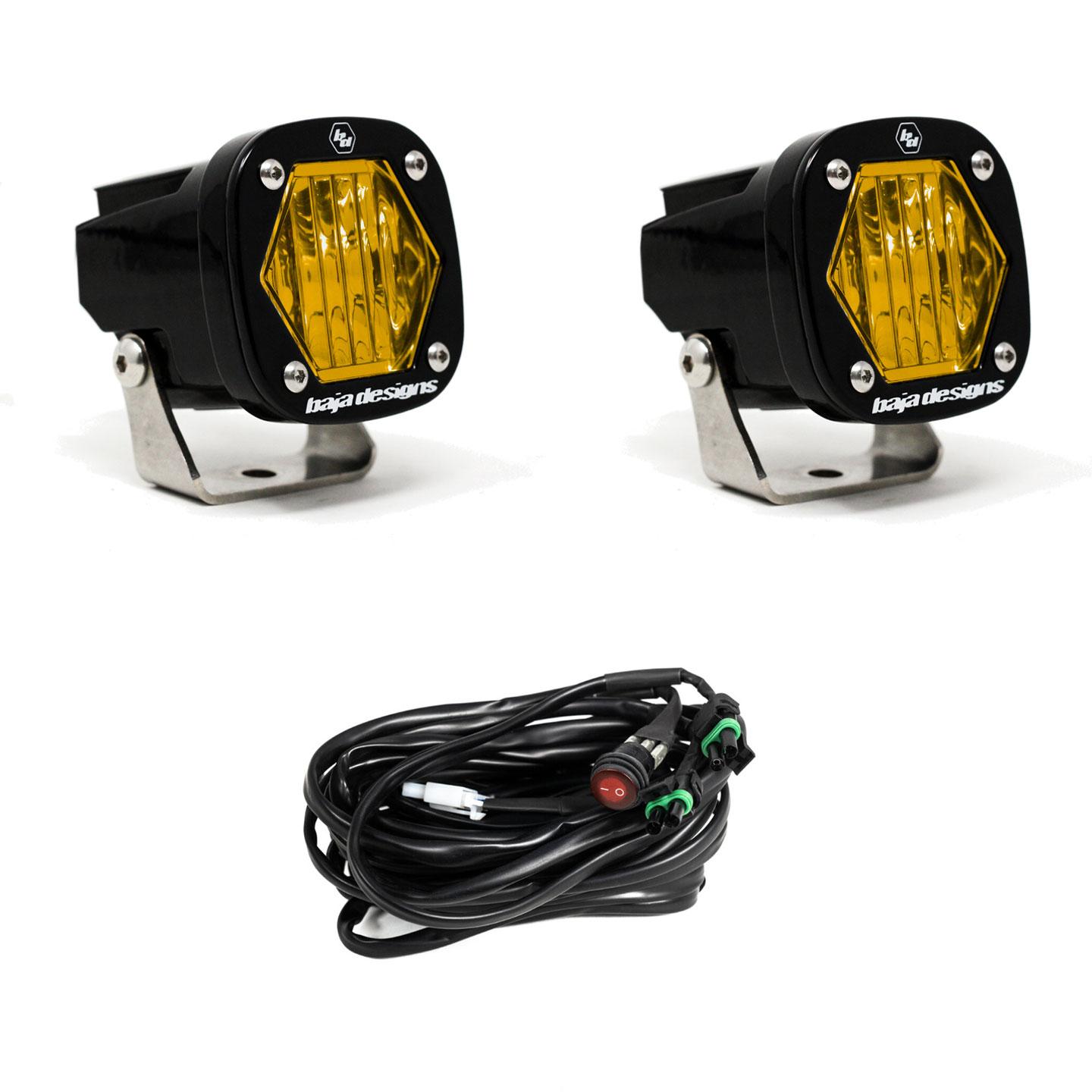 Baja Designs S1 LED Light w/ Mounting Bracket Pair