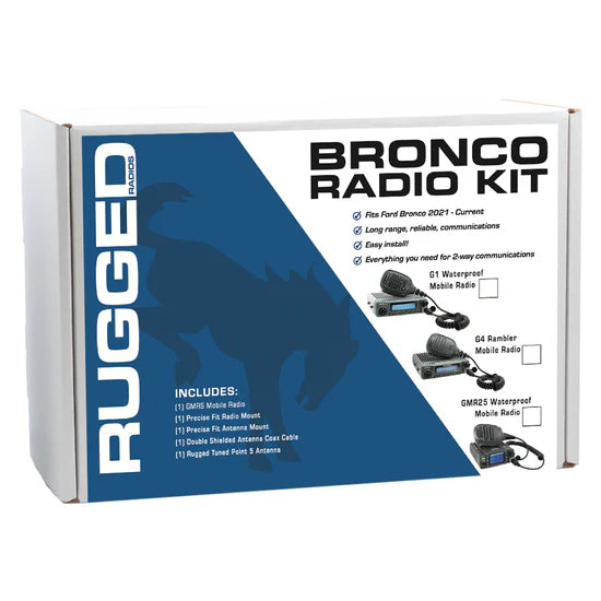 Rugged Radios Ford Bronco Two-Way GMRS Mobile Radio Kit