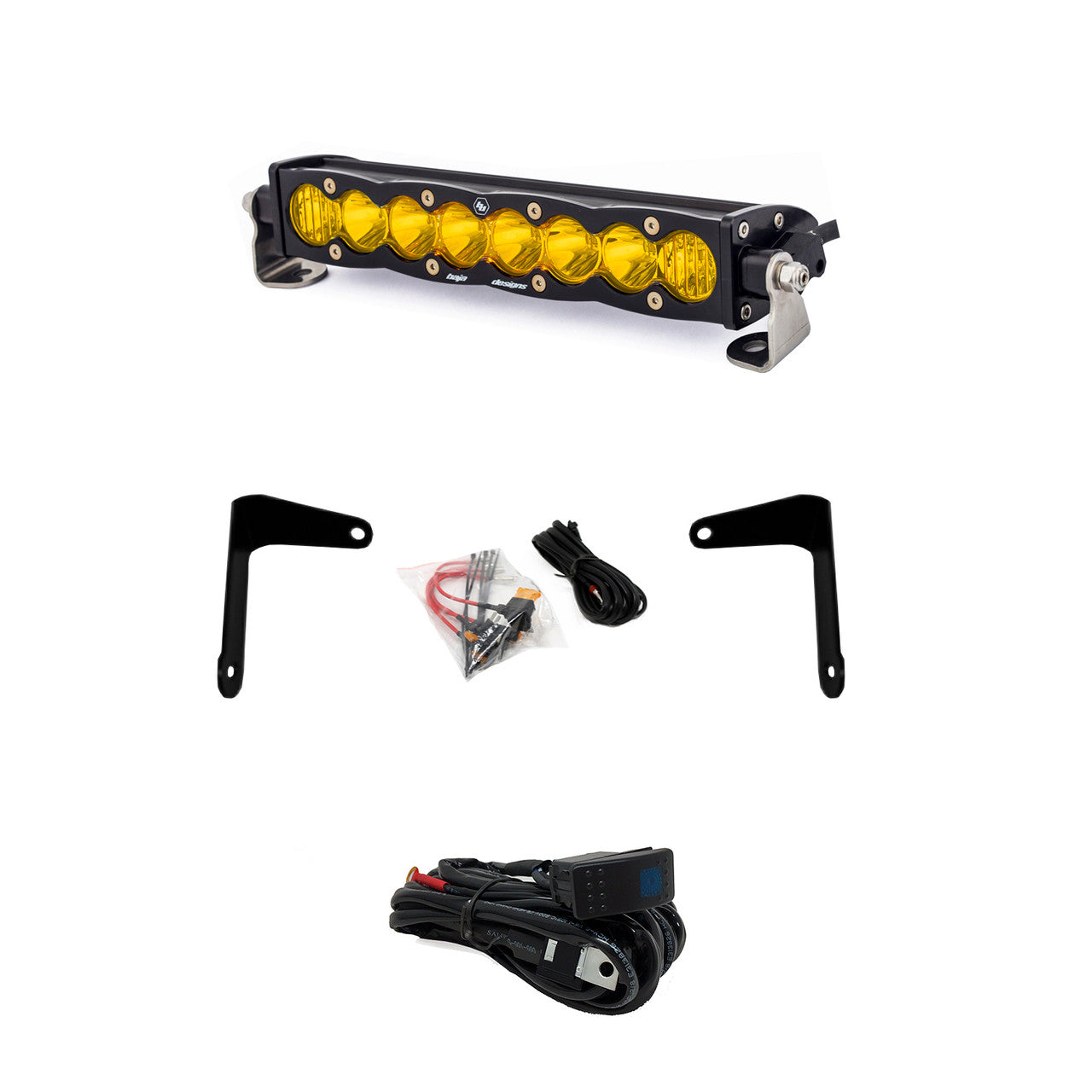 Baja Designs 2017-24 Maverick X3 Can-Am S8 10 Inch Shock Mount Light Bar Kit