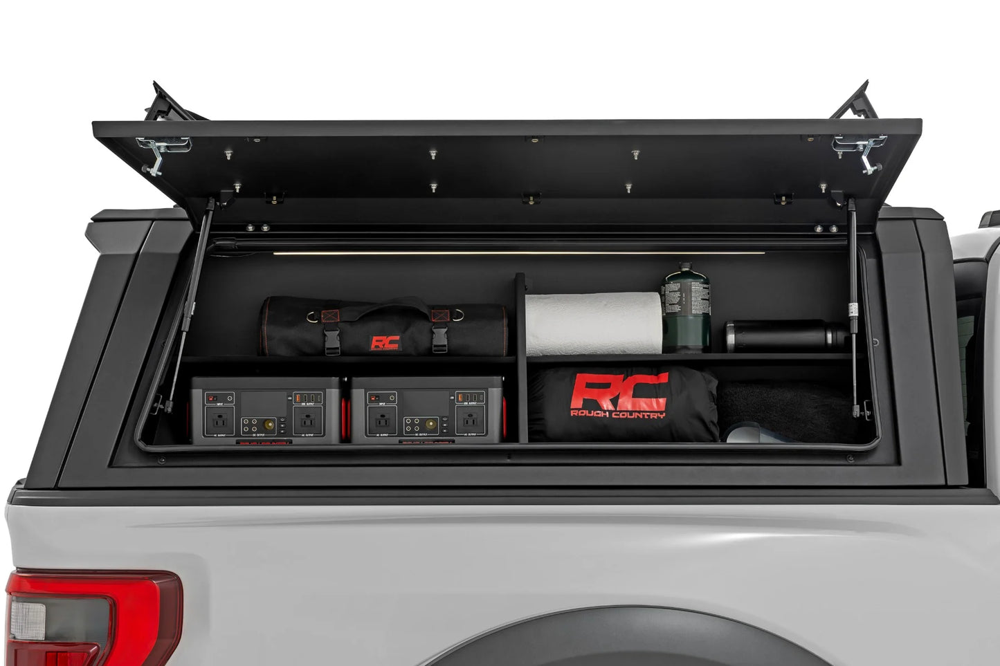 Rough Country 2017-2025 Ford Raptor Bed Cap Side Shelf Storage Bin